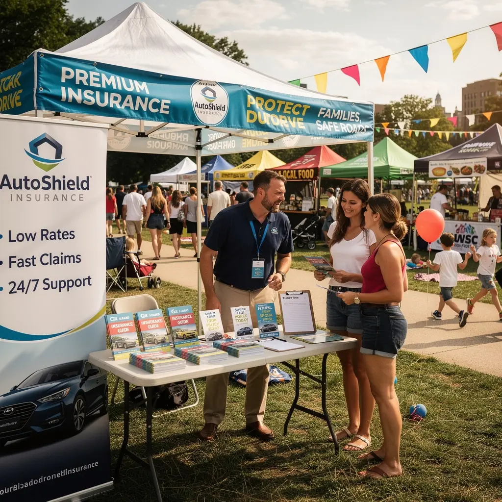 Scena z wypadku samochodowego z napisem "ochrona w trudnych sytuacjach".